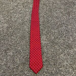 Stafford Essentials Red and Blue Pattern Tie